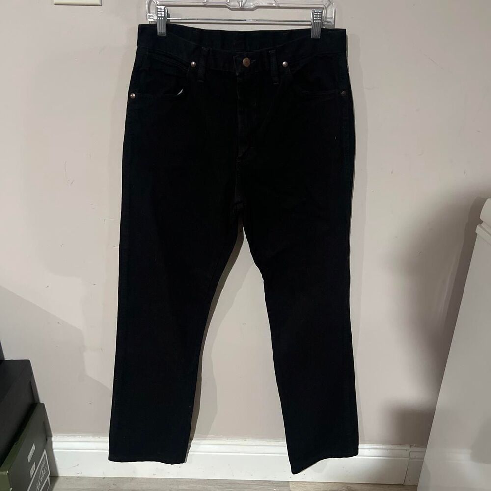 Wrangler Men's Black and Navy Jeans